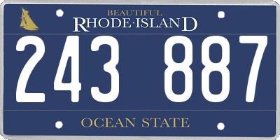 RI license plate 243887