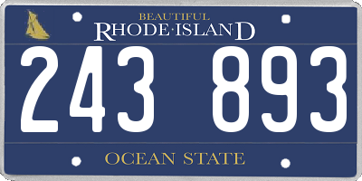 RI license plate 243893