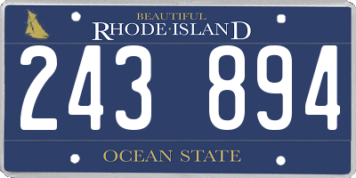 RI license plate 243894