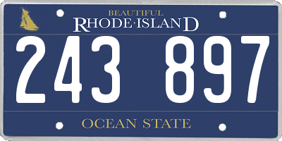 RI license plate 243897