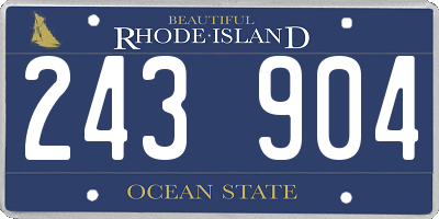 RI license plate 243904