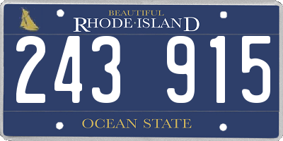 RI license plate 243915