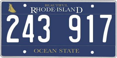 RI license plate 243917