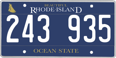 RI license plate 243935