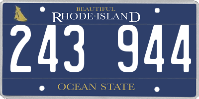 RI license plate 243944