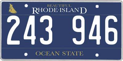 RI license plate 243946