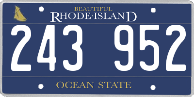 RI license plate 243952