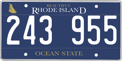 RI license plate 243955