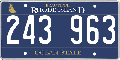 RI license plate 243963