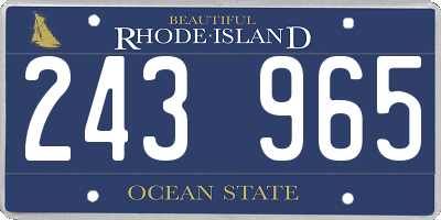 RI license plate 243965