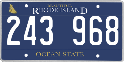 RI license plate 243968