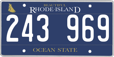RI license plate 243969