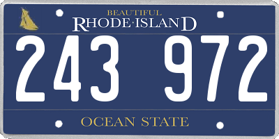 RI license plate 243972