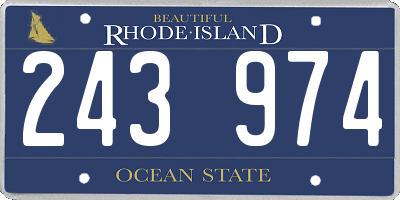 RI license plate 243974
