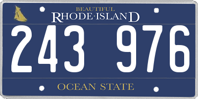 RI license plate 243976