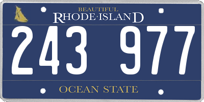 RI license plate 243977