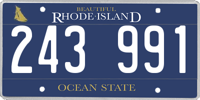 RI license plate 243991