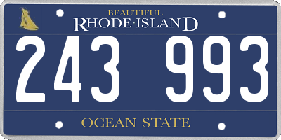 RI license plate 243993