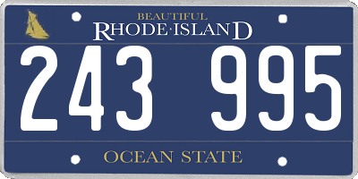 RI license plate 243995