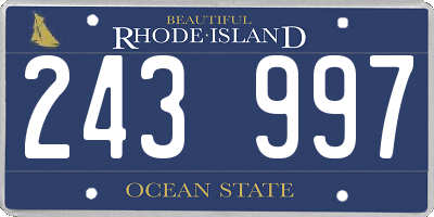 RI license plate 243997