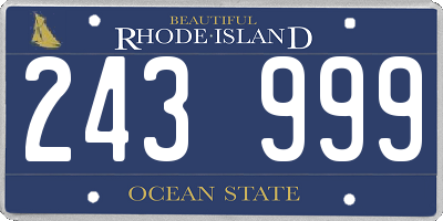 RI license plate 243999