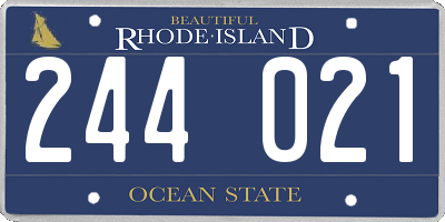 RI license plate 244021