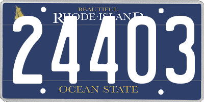 RI license plate 24403