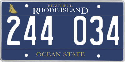 RI license plate 244034
