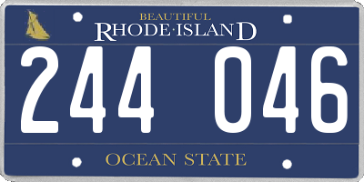 RI license plate 244046