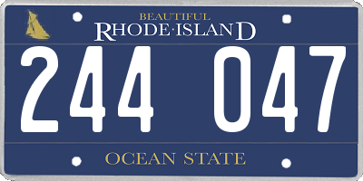 RI license plate 244047
