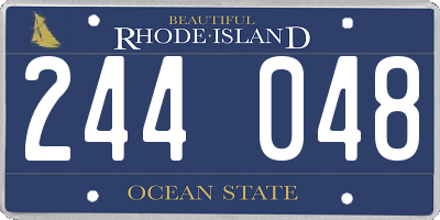 RI license plate 244048