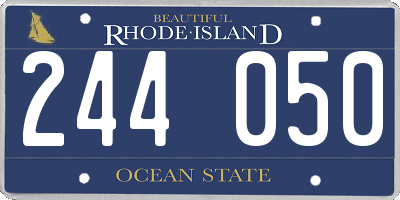 RI license plate 244050
