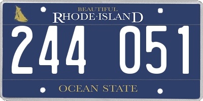 RI license plate 244051