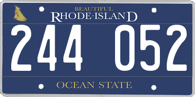 RI license plate 244052