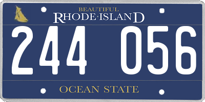 RI license plate 244056