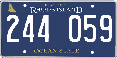 RI license plate 244059