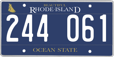 RI license plate 244061