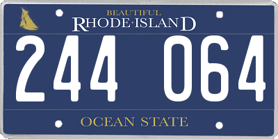 RI license plate 244064
