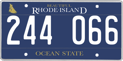 RI license plate 244066