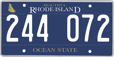 RI license plate 244072