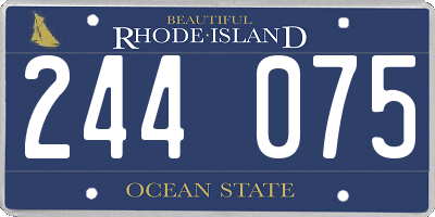 RI license plate 244075