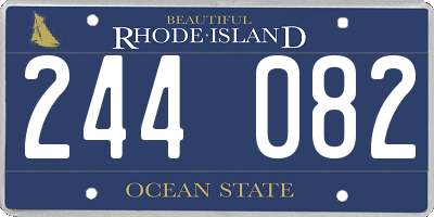 RI license plate 244082