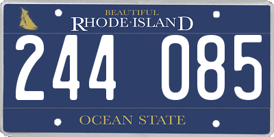 RI license plate 244085