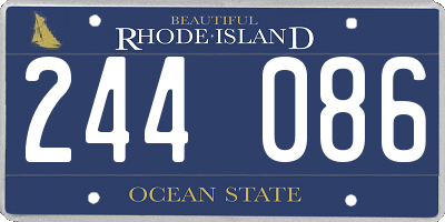 RI license plate 244086