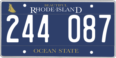 RI license plate 244087