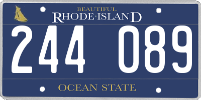 RI license plate 244089