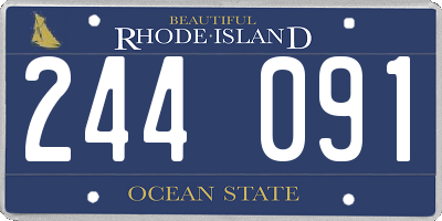 RI license plate 244091