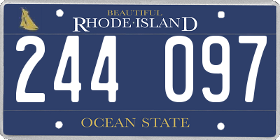 RI license plate 244097