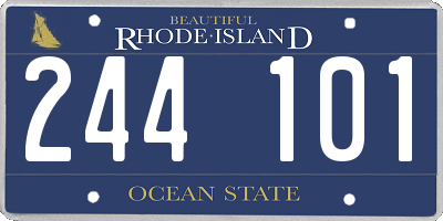 RI license plate 244101
