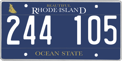 RI license plate 244105